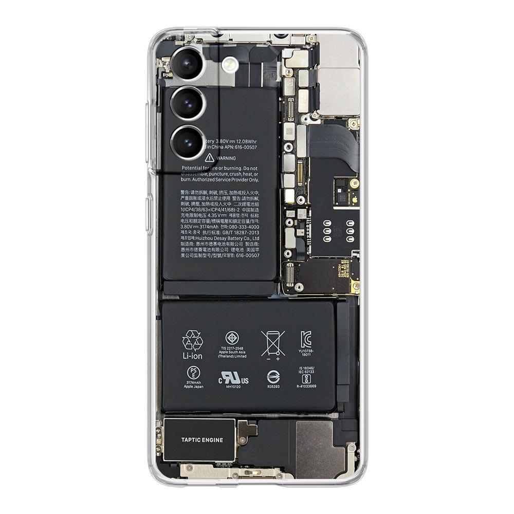 Transparente Handyhülle für Samsung Galaxy S25 S24 S23 S22 S20 S21 FE Ultra S25 Edge Plus Hüllen Hauptplatine Muster