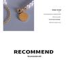 Chinese Round Fu Character Pearl Bracelet, Best Friend Women's 18K Gold Titanium Steel E242