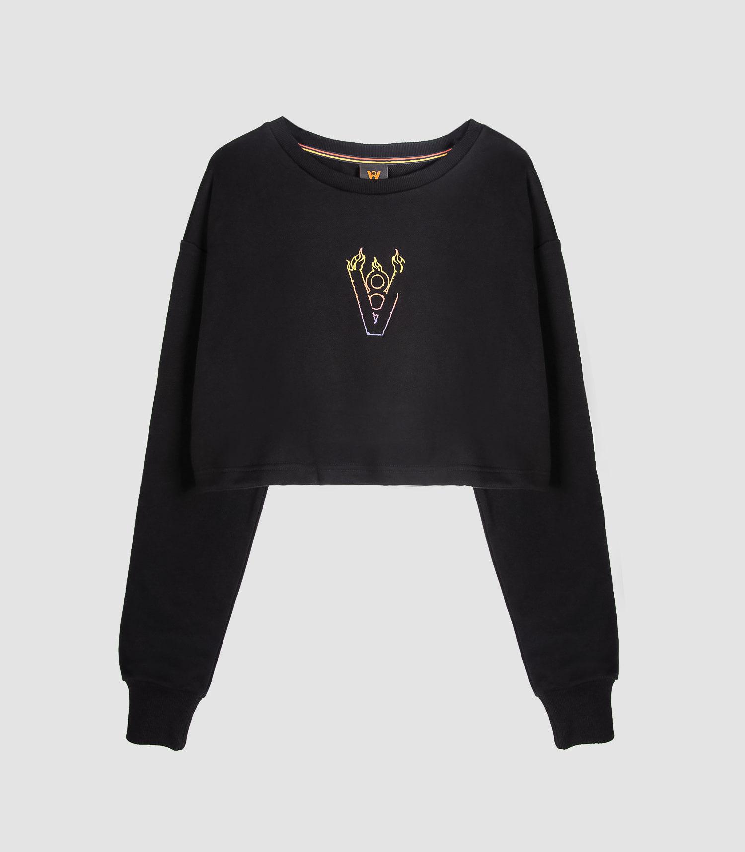 Кроп-топ с логотипом Vibrate Blaze (черный) Black/L