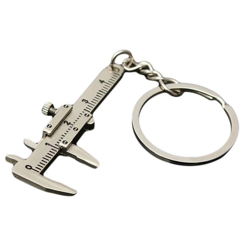 

Creative Vernier Caliper Keychain for Man Woman Accessories Christmas Gift Portable Gadget Key Chains Metal Durable Portable срібний