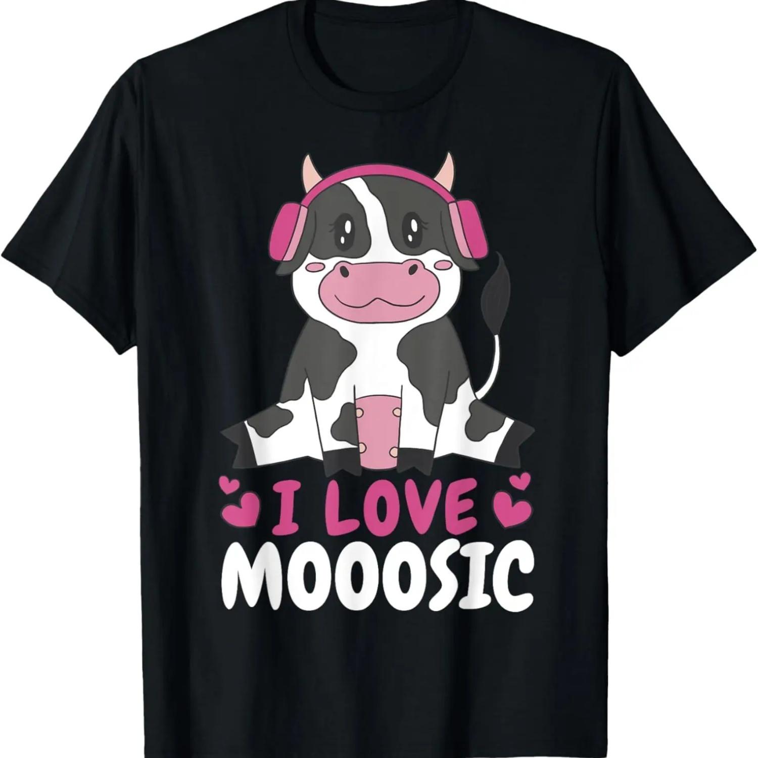 Music Cows Pun _ Musician Cow Fun T-Shirt S чёрный