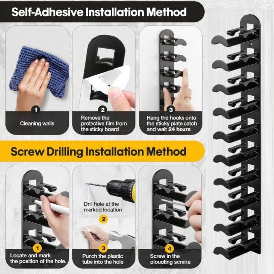 Baseball Cap Hanger Wall Mounted Hat Organizer Holds Up To 10 Hats Space Saving Cap Holder Hat Hanger for Door Closet Bedroom Dorm