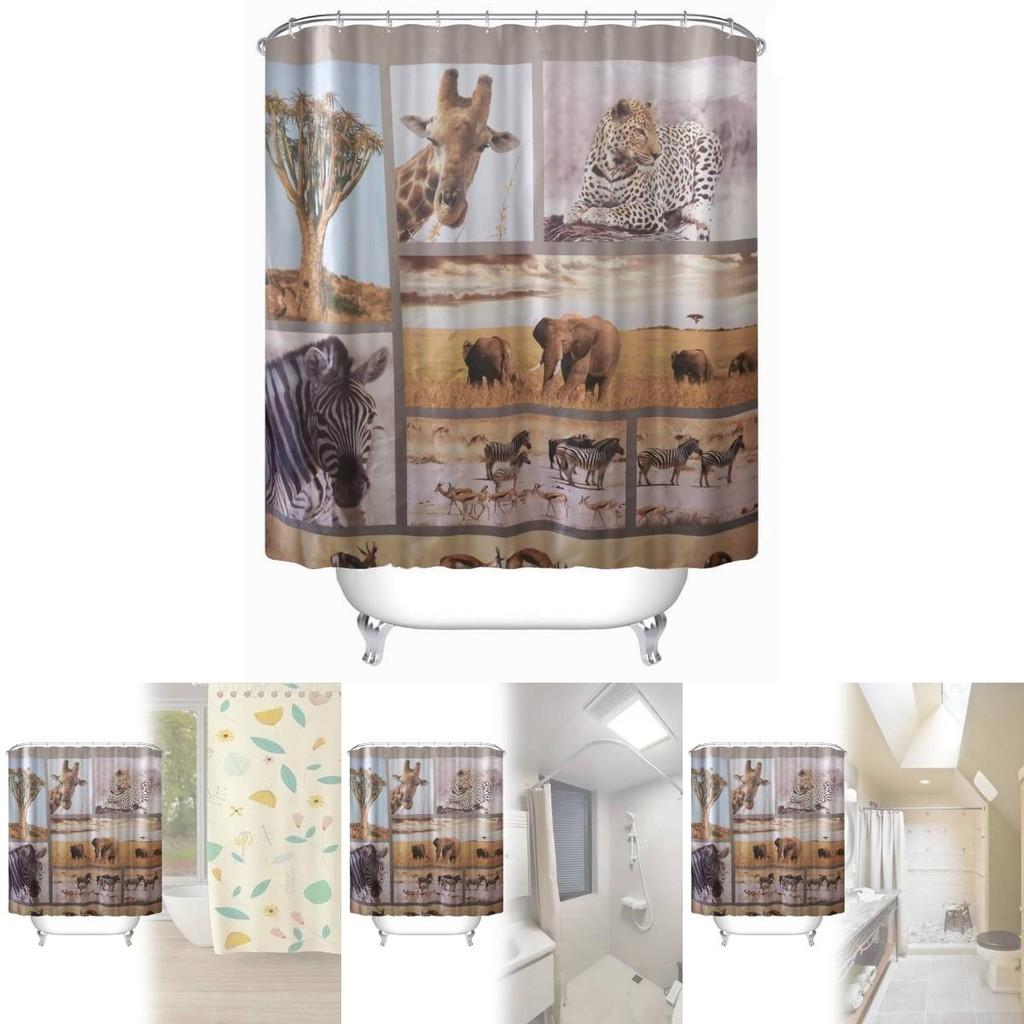 Tierischer Duschvorhang Peva Wasserdicht Badezimmerteiler für den Heimgebrauch