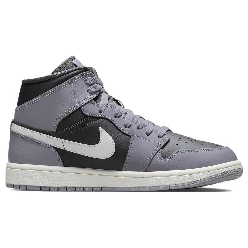 Air Jordan 1 Mid Cement Grey Damen Sneaker Sail Anthrazit BQ6472-022