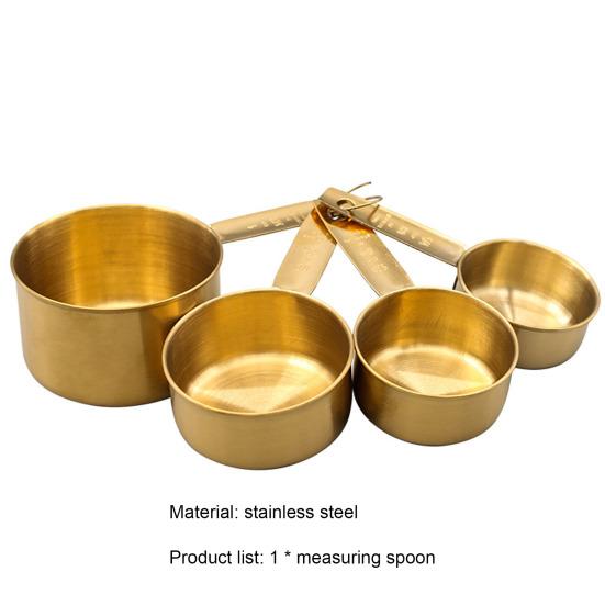 Univerzální žáruvzdorné Snadné čištění Stříbrná barva/zlatá Pohodlné uchopení Usazení Odměrky Čajové lžičky Kuchyňské náčiní Odměrky