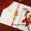 1Pc 2025 Year Of The Snake Gold-Plated Plastic Zodiac Snake Pendant Lucky Mascot Home Car Hanging Ornaments