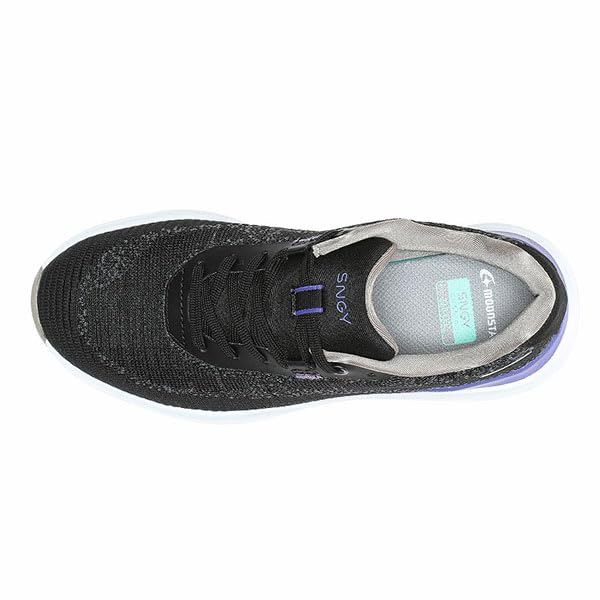 Moonstar Synergy High Shock Wide SNGY 3E Cushion, Lightweight, Soft, Cushioning, Rebound, Absorption, Breathable, Fit, Women's, LY04, Black, 23.0 cm,