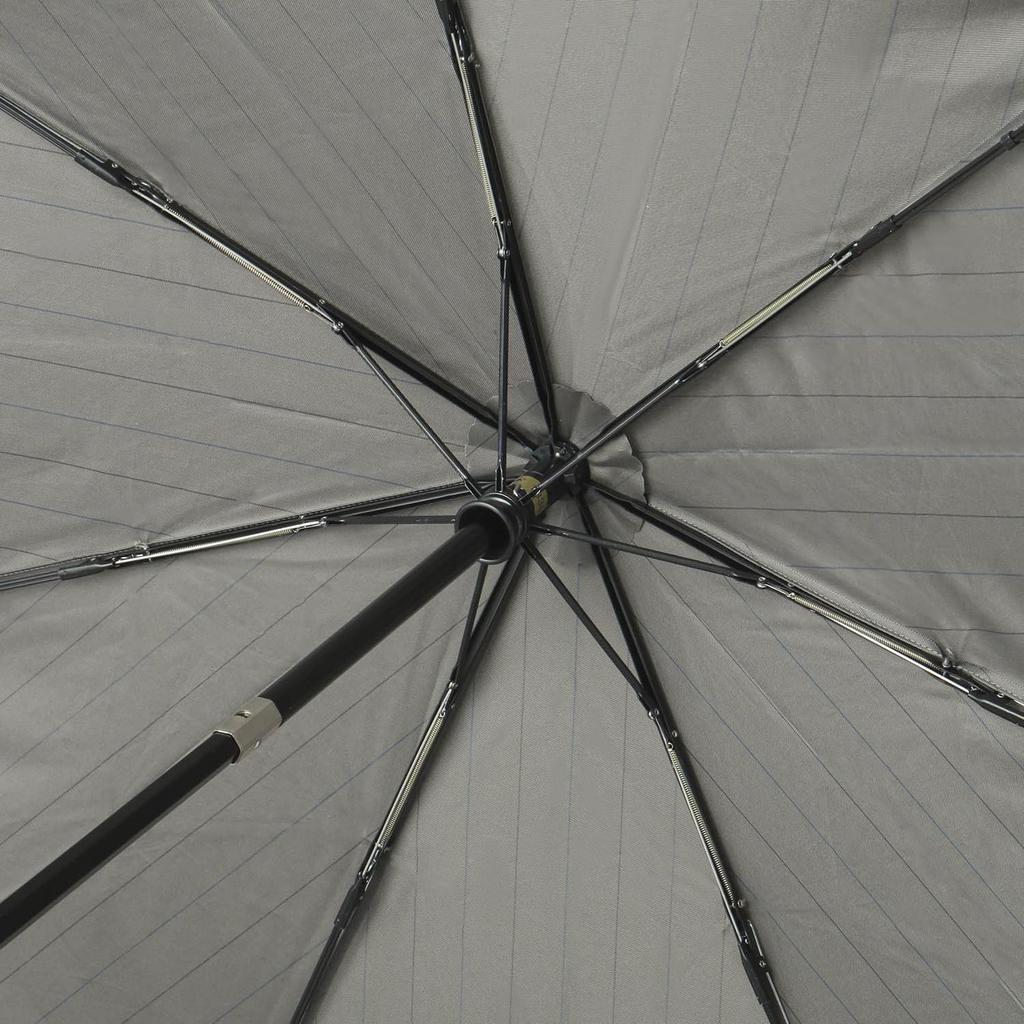 Moonbat en Faltbarer Regen Automatik Groß Grau [Lanvin Bleu] Schirm, Öffnen/Schließen, Garngefärbt, Größe, Gestreift, 21-084-11099-15,