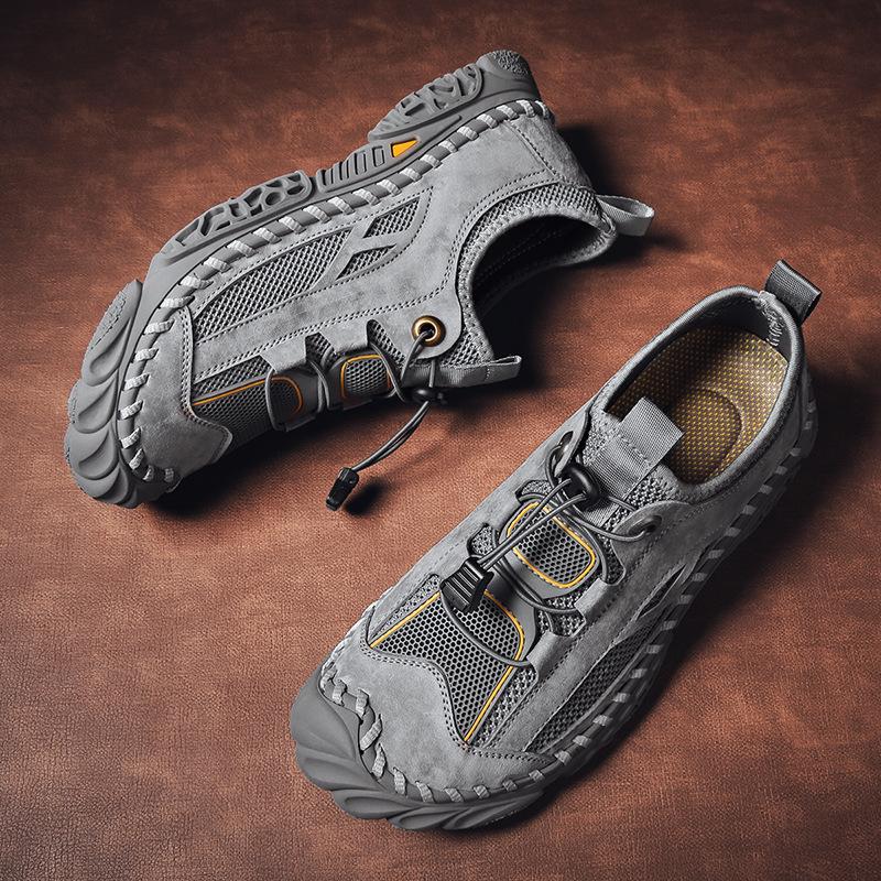 Mesh Shoes Men's Breathable Deodorant Large Mesh Sports Sandals Summer Ins Shoes Trendy Shoes Men's Mesh, Sewn Shoes