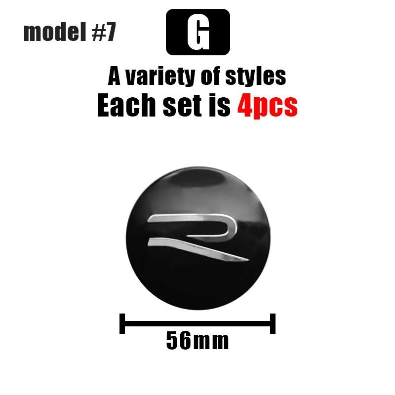 4pcs 56/60/65mm Volkswagen Car Wheel Center Cover Stickers Hub Cap For VW R Golf Touran Octavia Motion GTI Polo Auto AccessoriesNB4