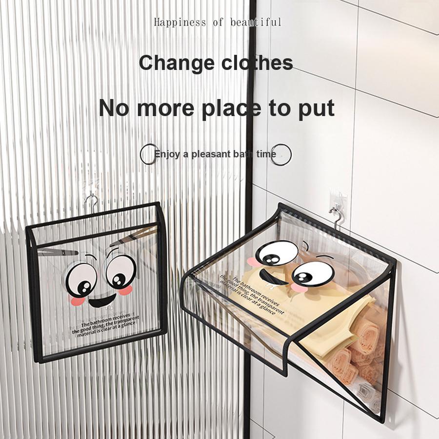 Bathroom Clothes Organizer Waterproof Bag for Shower, Toilet, and Bath - Hamper for Towels and Wet Clothes