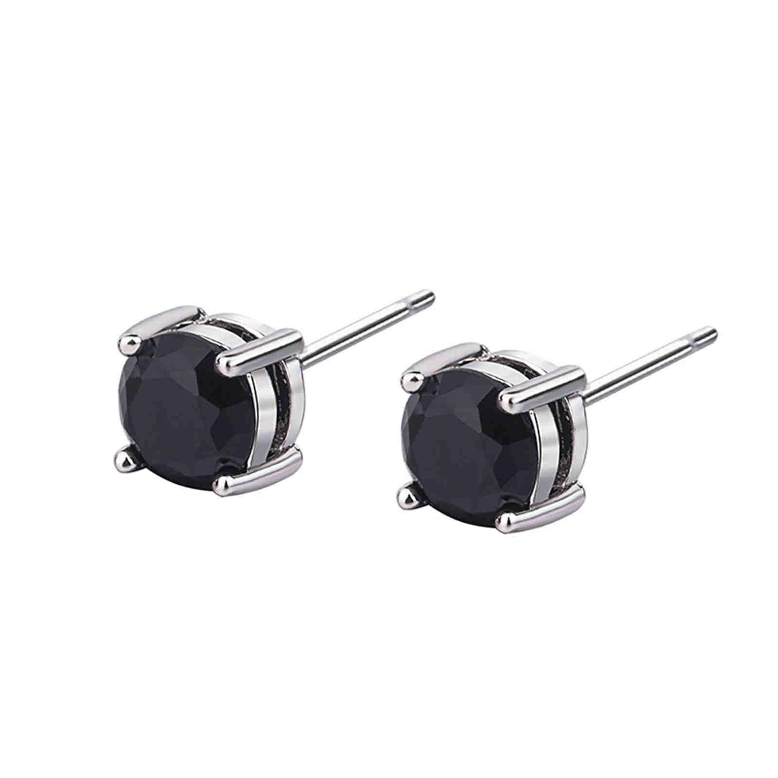

8mm Round Cut Created Diamond Stud Earrings Wedding Band Jewelry One Size