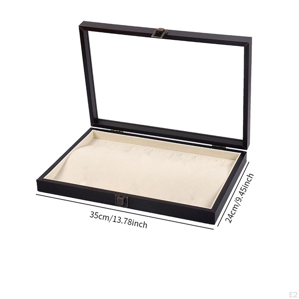 Velvet Necklace Organizer Box Tray, Jewellery Storage Case, Jewelry Display