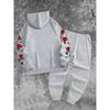 Herren Casual Buchstaben-Print Kapuzenpullover mit Kordelzug und Tasche und Kordelzug Outdoor Freizeit Sport Hosen Set, Cooles und Trendiges Set