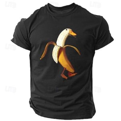 Lustiges T-Shirt mit Tiermotiv, Ente, Schwarz, Dunkelgrau, Armeegrün, T-Shirt für Herren, Grafik, Sport, klassisches Hemd, Kurzarm, T-Shirt, Sommer, Frühling, Kleidung