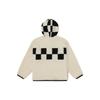 Vans Off-White and Black Checkerboard Patchwork Hooded Sherpa Jacket VN00090Z3KS