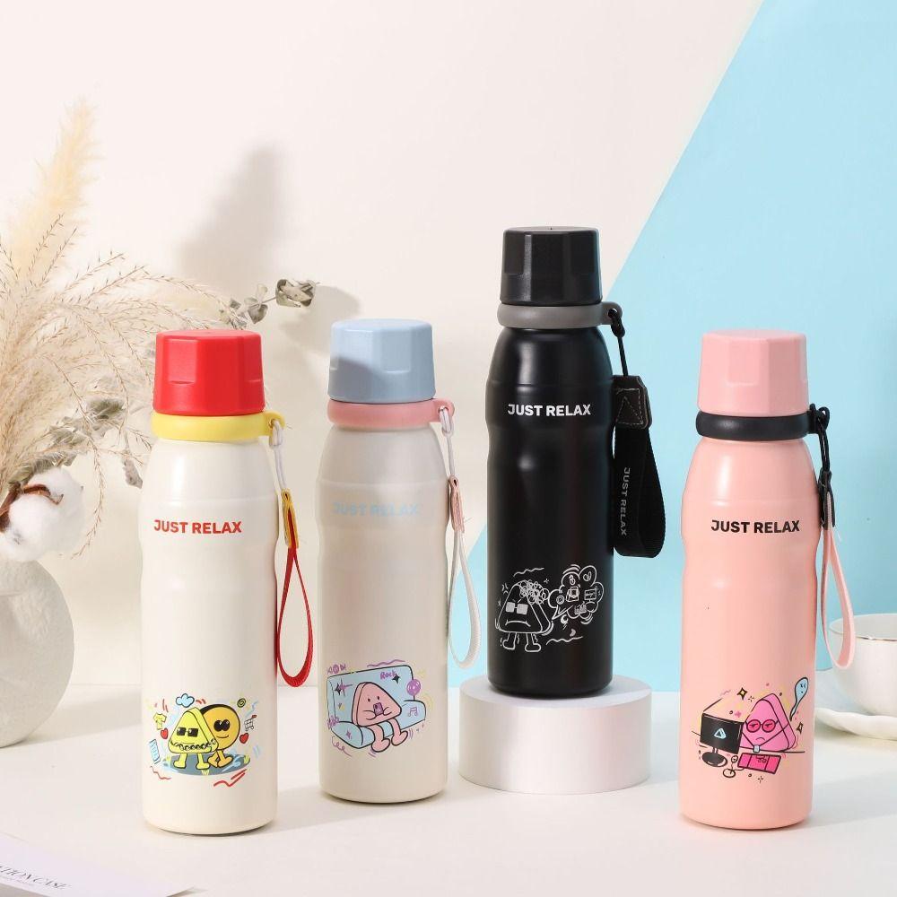 316 Stainless Steel Cartoon Insulation Cup 650ml Thermos Water Bottle Portable Vacuum Flask  Kid