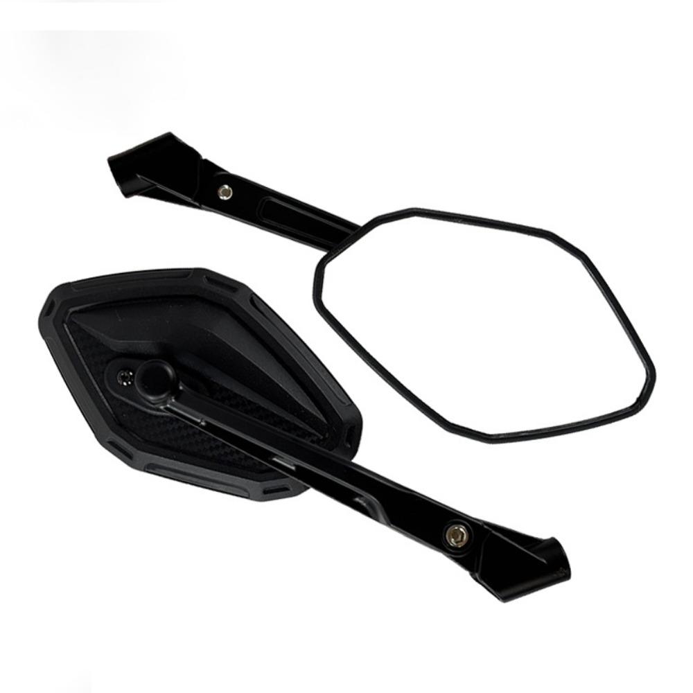 Black Motorcycle Rear View Mirror WG150 Left and Right Carbon Fiber Motorcycle Side Mirror Side Mount for Honda NS150GX