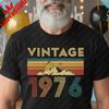 T-shirt Vintage 1976 50° Compleanno Regalo per Lui Classica Retro T-shirt Uomo Festa di Compleanno Regalo Magliette Abbigliamento con Stampa Grafica