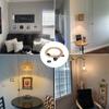 Vintage Pendant Lights 4.5m Hemp Rope Suspension Lamp E26 E27 Socket Hanging Light with Switch for Indoor Lighting