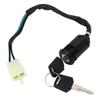 4 Pin Wire Ignition Key Switch Sensitive Durable Ignition System Switch with 2 Keys for Quad 4 Wheeler ATV Go Kart