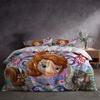 Gift Christmas Quilt Cover Princesa Sofia 3-Piece Bedding Set,Queen Size, Includes Duvet Cover, Pillowcases, Machine Washable.