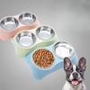 New Type of Pet Bowl, Stainless Steel Double Bowl Integrated, Cat and Dog Food Bowl, Anti-tipping Cat Food Bowl, Pet Food Utensils