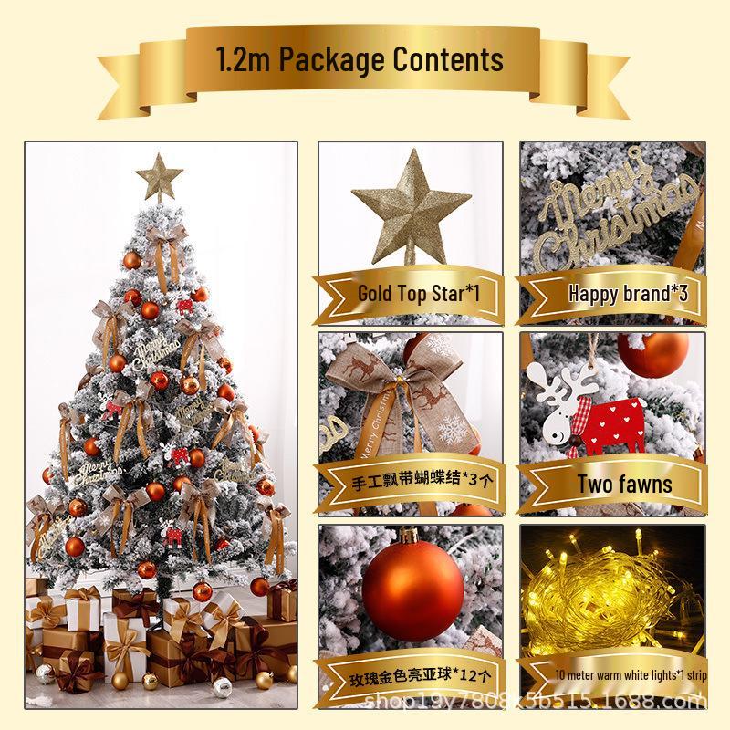 Cedar Christmas Tree Package: White Artificial Snow-Covered Flocked Tree in Sizes 1.5-4 Meters for Home Decor