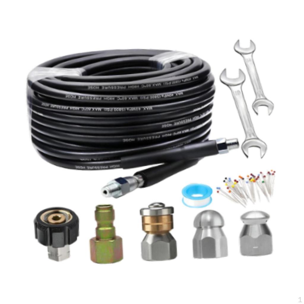Drain Cleaning Kit for Pressure Washers, Hose, Garden Accessory, Flexible,