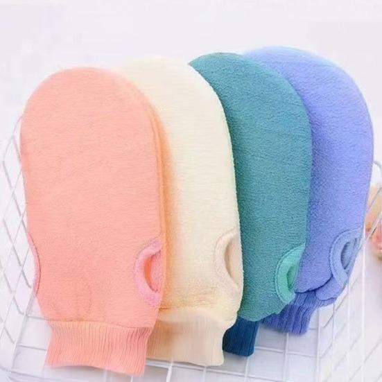 Bath Towel with Painless Scrub Design Three-Finger Separation Easy Grip Exfoliating Mitt Easy To Clean Bath Accessories