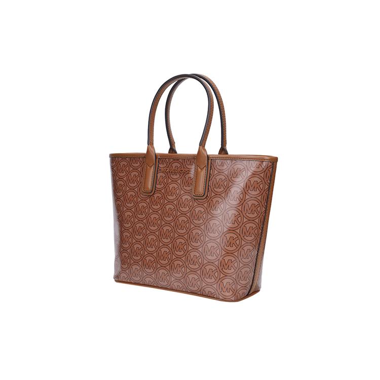 New MICHAEL KORS Leather Tote Bag, Shopping Bag, Handbag Small Women's Caramel 35H1T2JT1C-LUGGAGE