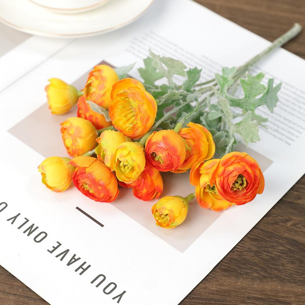 Multicolor Simulation Camellia Flower 15 Heads Faux Flower  Wedding Ornament