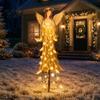 Waterproof Pathway Lighting Solar Powered Angel Remembrance Garden Light, Resin Blessing Fountain Statue with Cascading Thoughtful Gifts LED
