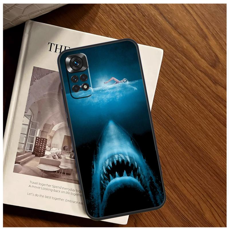 

Jaws 1975 Movie Poster Case For Xiaomi Redmi 12 12C 13C 10C 9C Redmi Note 13 12 9 10 11 Pro 9S 10S 11S 12S Cover Redmi 9C
