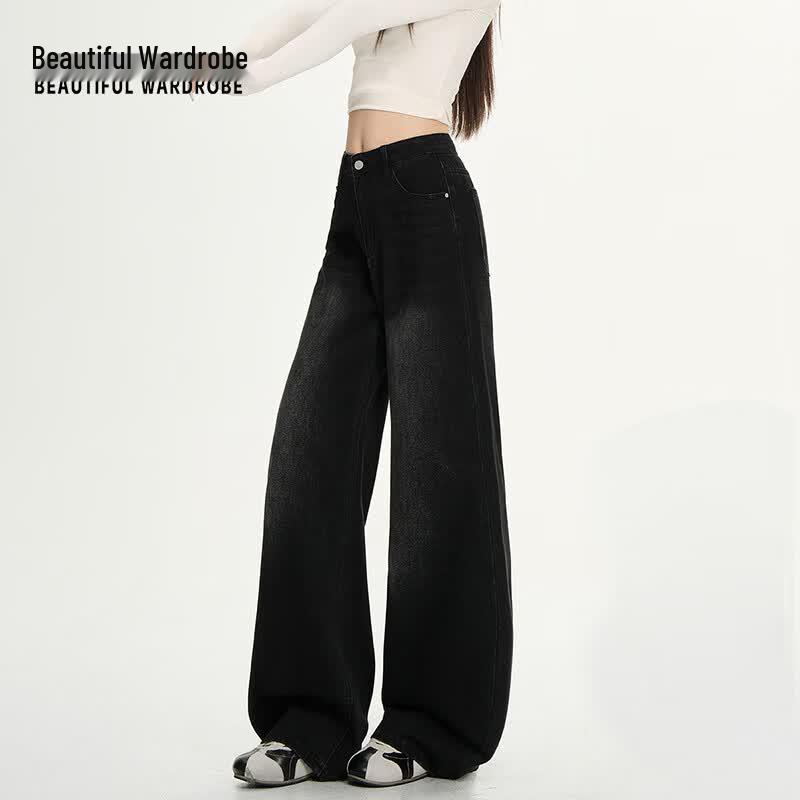 Women's Retro American Wide-Leg Loose Jeans