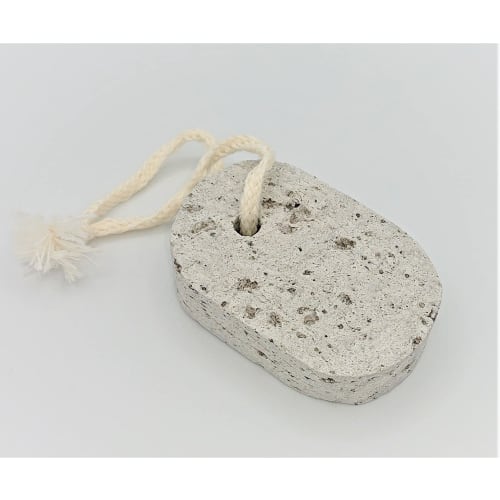 Natural Japanese Pumice Stone, Oval Shape, with String, for Exfoliating Dead Skin