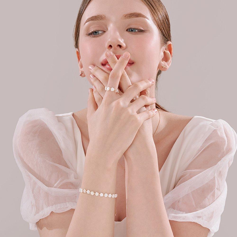 Jrosa 14K Mother-of-Pearl Rail Bracelet