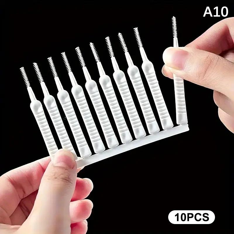 10Pcs Shower Head Cleaning Brush Small Hole Cleaner Tool Anti- Clogging Mini Crevice Bristle For Nozzle Gap Bathroom Automotive