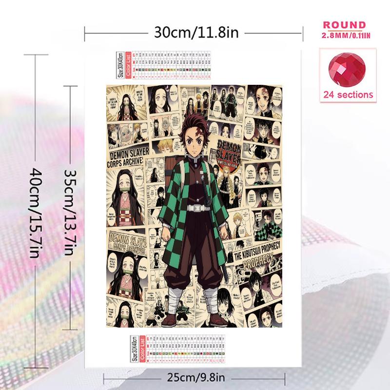 Nezuko Anime Character 100% Round Full Drill 5D DIY Diamond Painting Embroidery Cross Stitch Rhinestone Decor