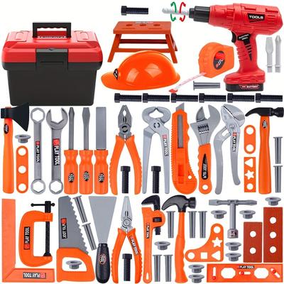 Children's Toolbox Playsets, Electric Toy Drills, Simulated Maintenance Tools Repair Home Toys, Construction Workshop Toys, Boys and Girls Toys