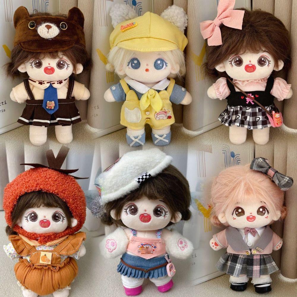 

With Cartoon Hat Accessories Princess Dress 11 Styles Doll Skirt 20cm Cotton Doll/EXO Idol Dolls