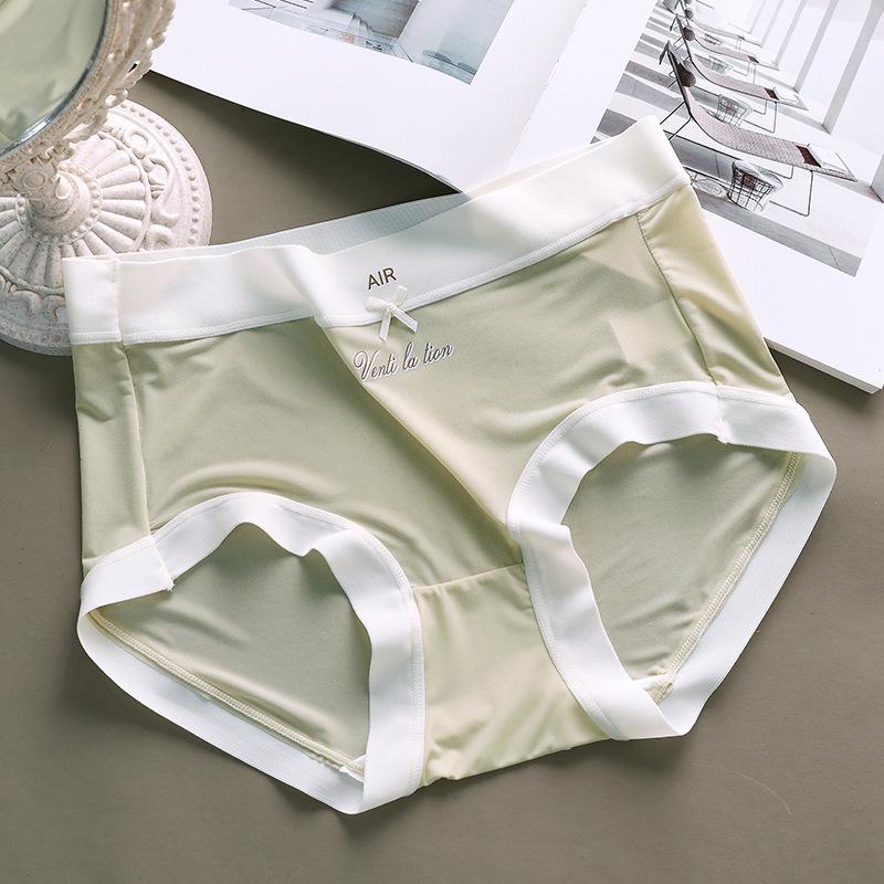 Ultra-Thin Seamless Nylon Ice Silk Panties - Nude Feel, Breathable, Korean Style Triangle for Women.