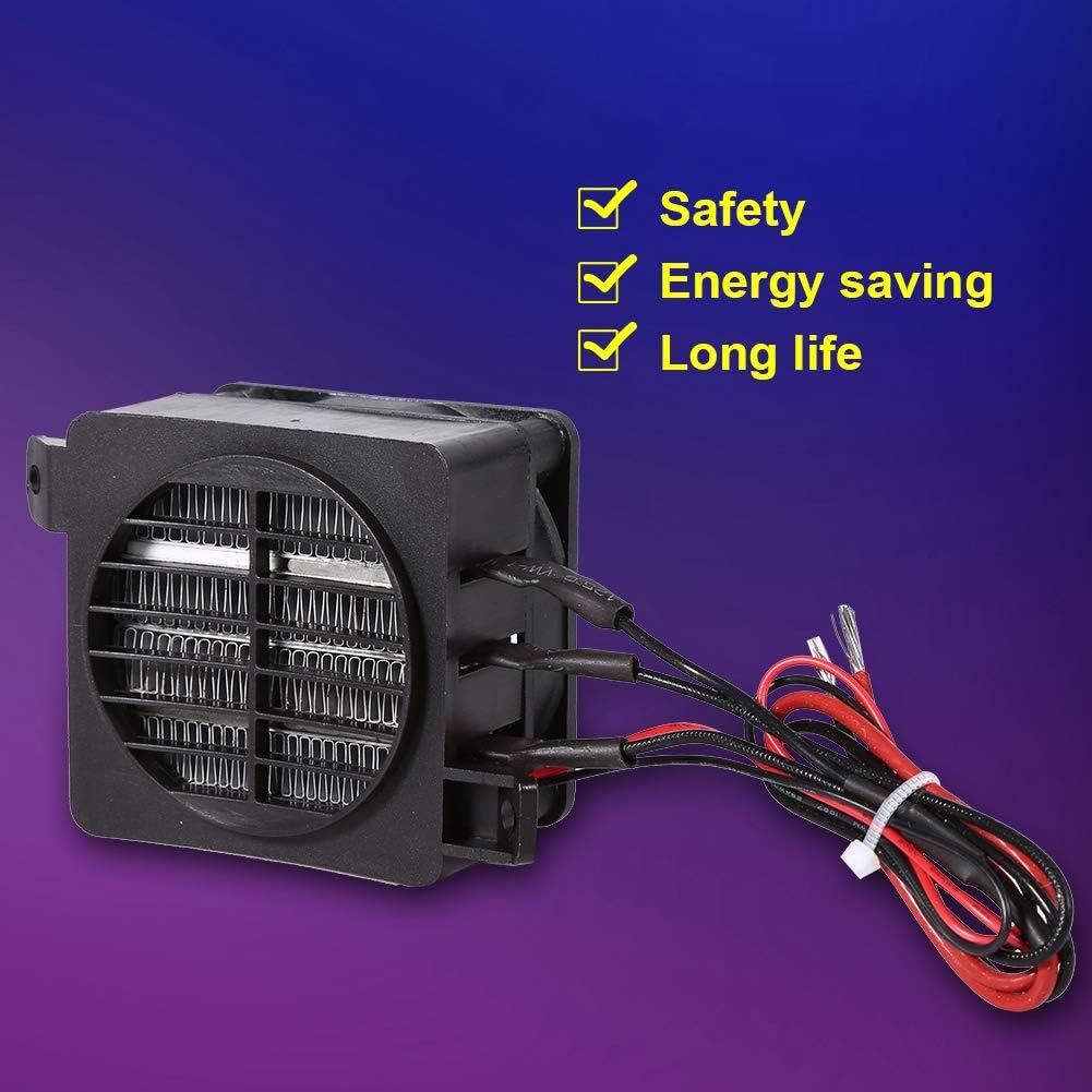 PTC Car Fan Air Heater, Energy Saving Air Heater Constant Temperature PTC Electric Fan Heater Heating Heaters for Car Small Space Heating