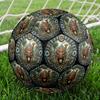 Prehistoric Dinosaur Emblem Round Football Size 5 Adult Ball Suitable for Training Matches and Outdoor Team.