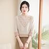 Mom's 2024 Knitted Sweater Top: Warm, Thick Fleece Shirt for Middle-Aged & Elderly Women