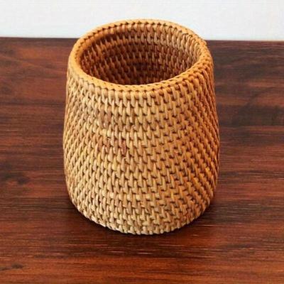 Rattan Chopsticks Tube Shovel Spoons Bucket Dinner Knives Forks Tableware Storage Box Home Storage Baskets Organizer