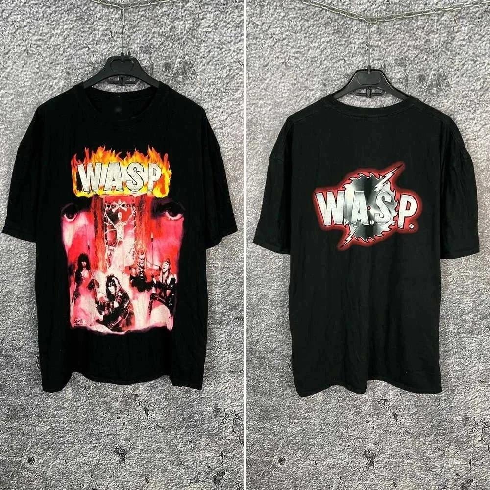 2 Sides W.A.S.P. Band Black Cotton All size S-5XL Unisex T-T-Shirt 2XL