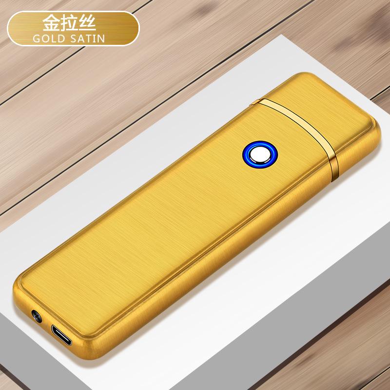 Smart Windproof Electric Metal Lighter Flameless Plasma Lighter Double Arc Usb Rechargeable Led Power Display Touch HOT YELLOW
