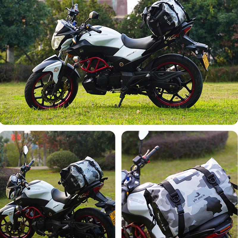 Waterproof PVC Cycling Handbag: Large Capacity Motorcycle Tail Bag
