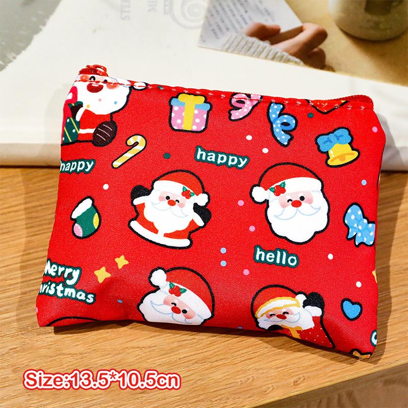 1/4Pcs Cute Mini Christmas Coin Purse Portable Lipstick Earphone Protector Cover Creative Cartoon Storage Bag Kids Gifts